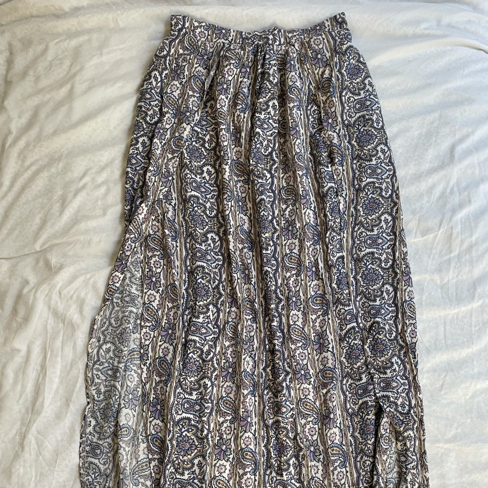 American Eagle | Paisley Double Slit Maxi Skirt - Picture 1 of 3